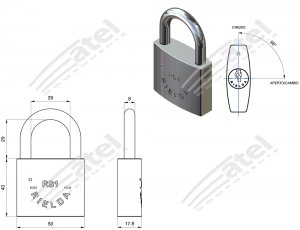 LUCCHETTO RIELDA MOD. 900-50/29 RS1