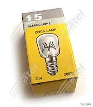 LAMPADA FORNO 300° MIGNON 15W E14 DIAM.22 MM - ALT. 48 MM LEUCI - <b>(33CU100)</b>